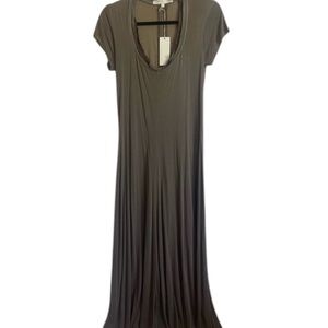 Burning Torch Green Maxi Dress Dolman Sleeve